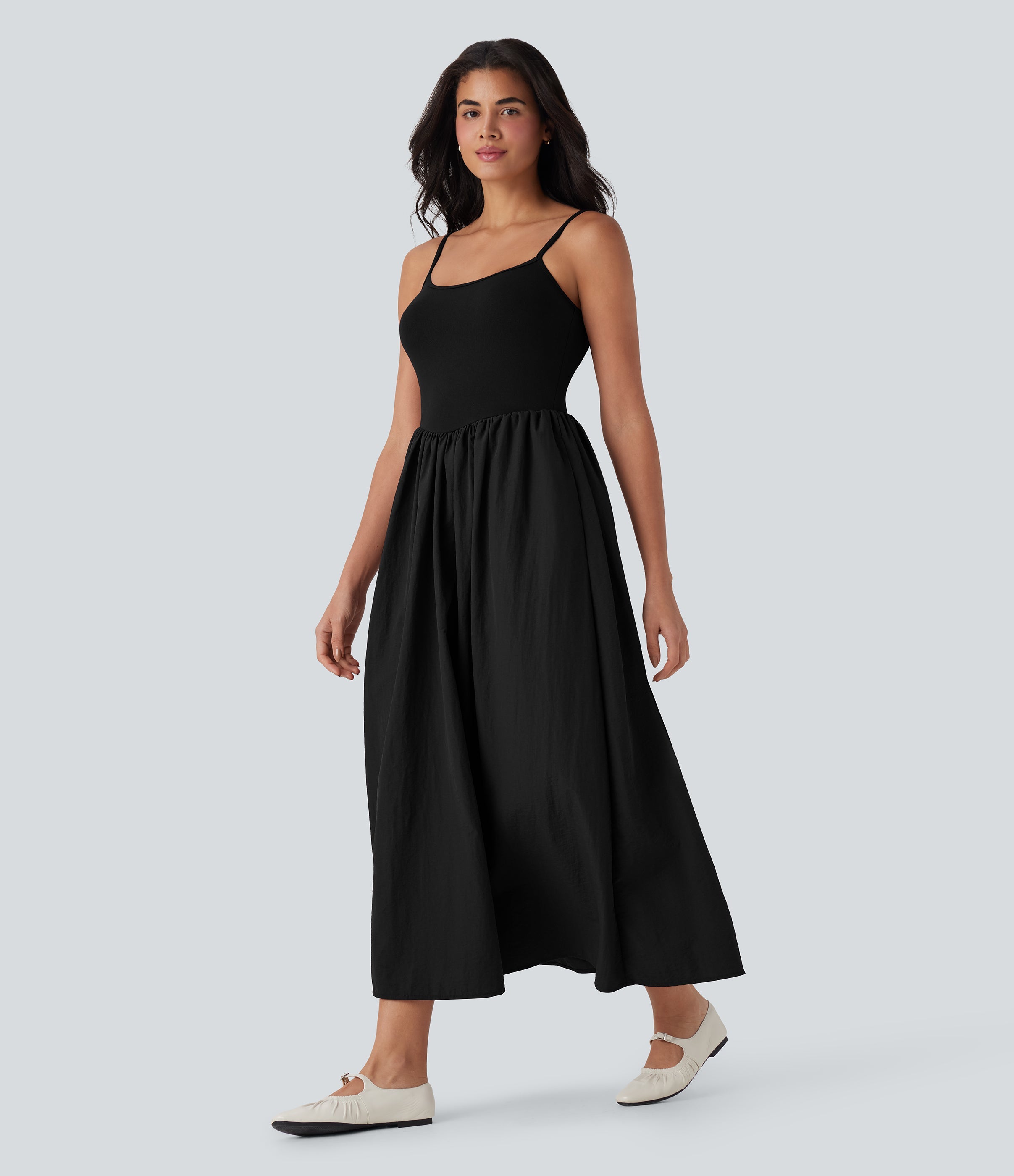 Maxi Casual Slip Dress with Pockets