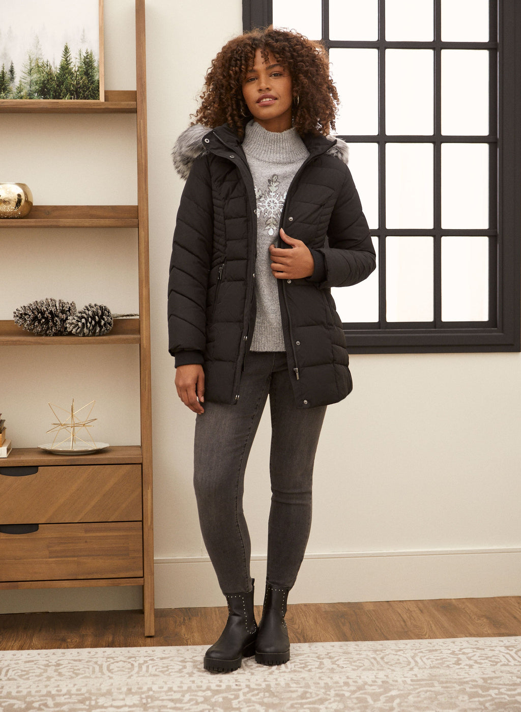Vegan Down Quilted Coat