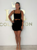 3D Rose Tailored Detail Skirt (2 Colours)