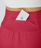 2026🔥UK Super High Waisted Back Pocket & Side Hidden Pocket 2-in-1 Yoga Shorts