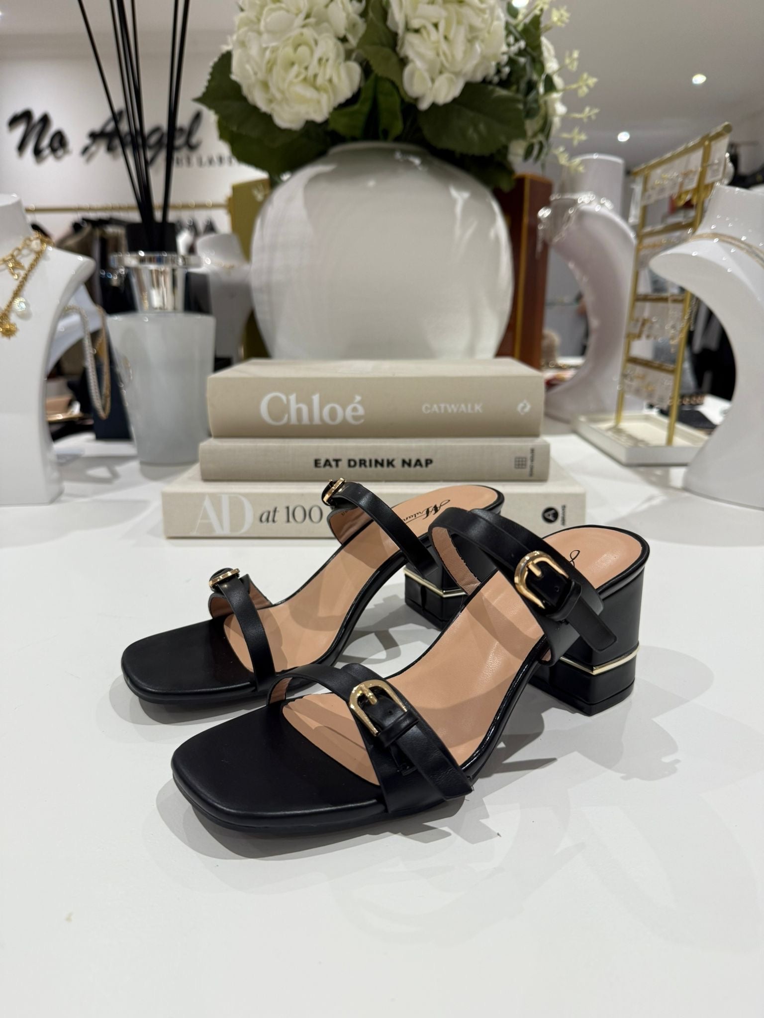 Double Buckle Strap Block Heel (4 Colours)
