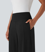 High Waisted Wide Leg Casual Pants with Pockets