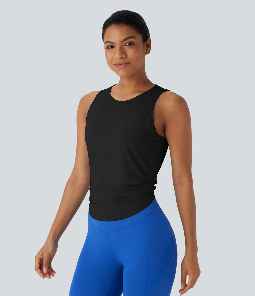 Tie Back Cool Touch Running Tank Top-UPF50+