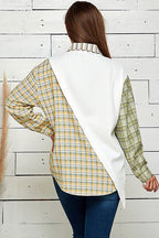 Womens blouse featuring multiple patterns