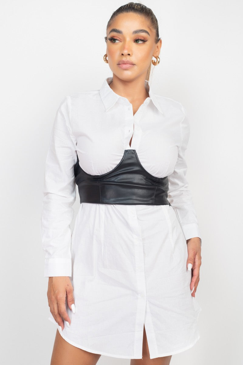 Corset & Collared Dress Set