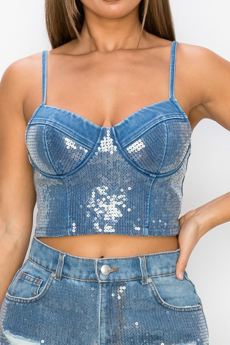Denim Crop Top