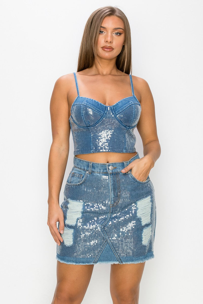 Denim Crop Top