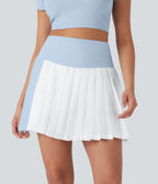 BreezefulTM High Waisted 2-in-1 Pleated Quick Dry Mini Tennis Skirt with Pockets