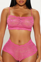 Sultry Moments Lace 2 Piece Set - Black