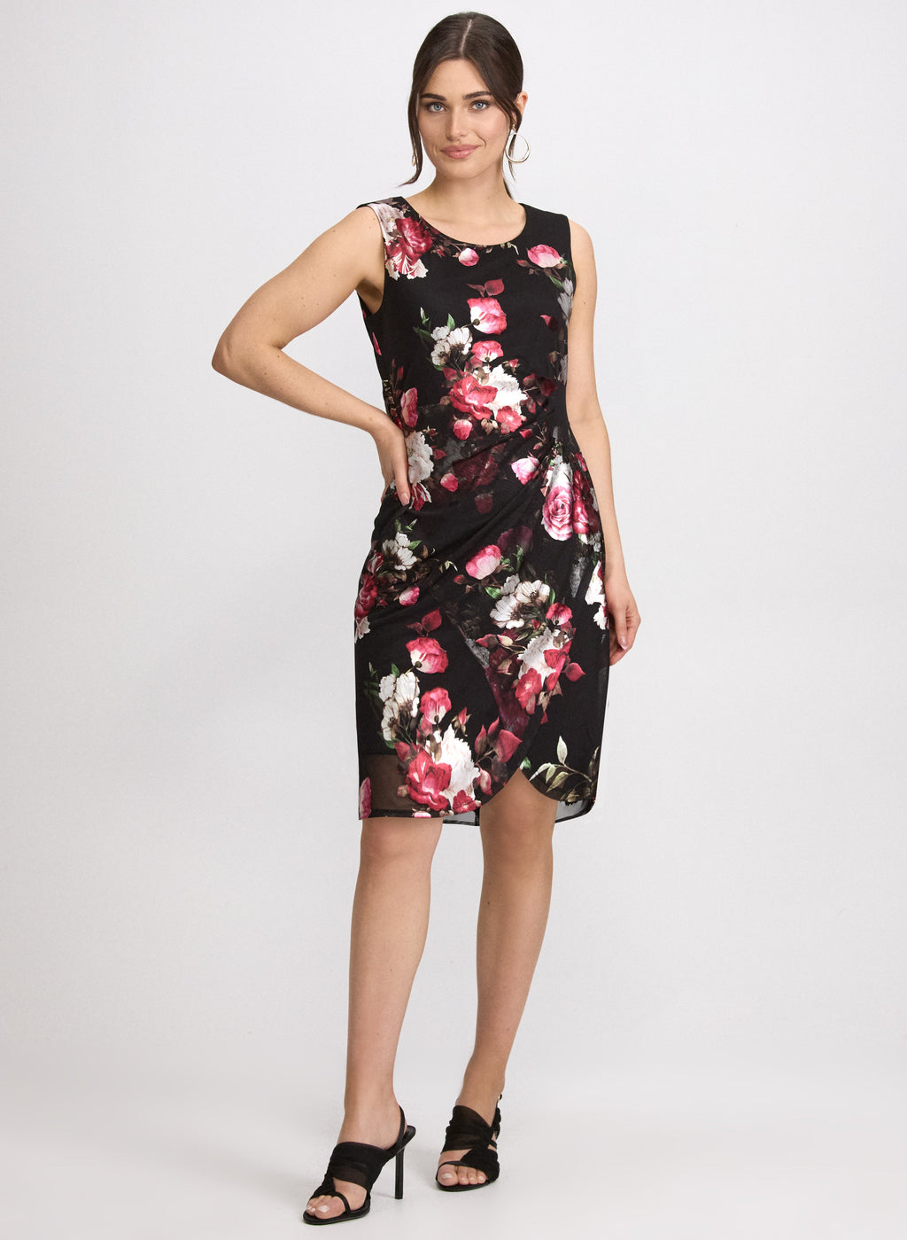 Floral Draped Dress