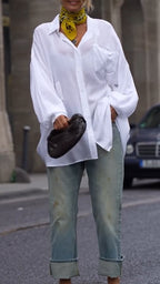 Women's Collar Loose Shirt and Pants Commuting