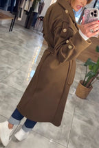 Women Lapel Temperament Casual Windbreaker