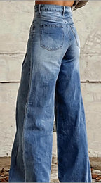 Womens Wash Water High Waist Casual Jeans