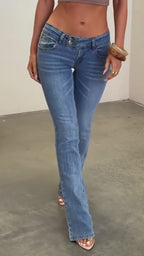 Women Wash Scratch Casual Jeans
