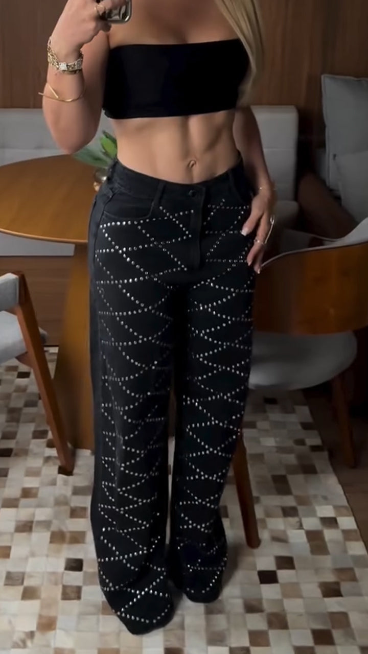 Women Diamond Casual Jeans
