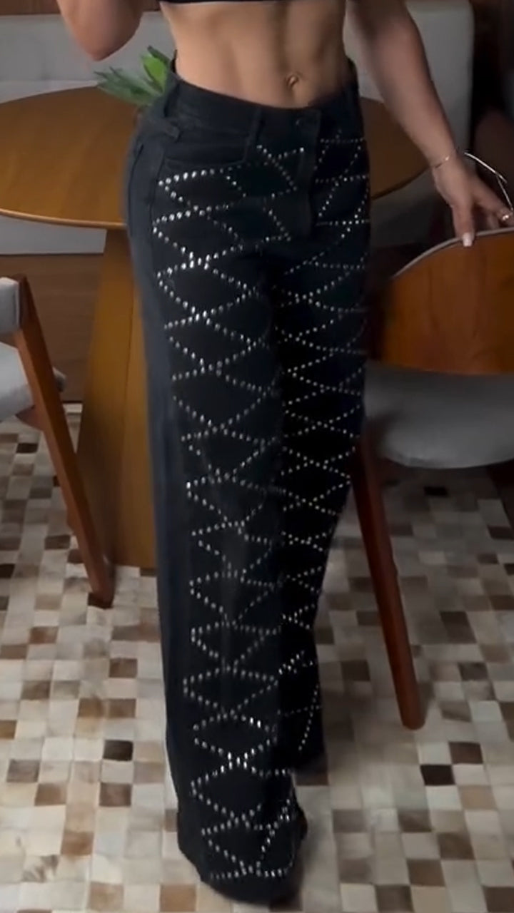 Women Diamond Casual Jeans