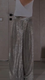 Womens Shimmering Casual Pants