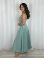 Square Neck Corset Style Midi Dress (2 Colours)