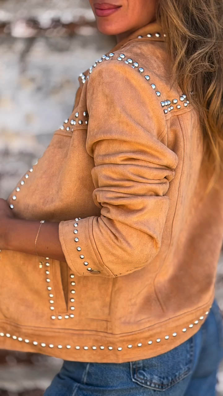 Women Collar Rivet Temperament Casual Jacket