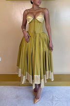 Women's Elegant Thin Strap Slim Vest or A Line Skirt