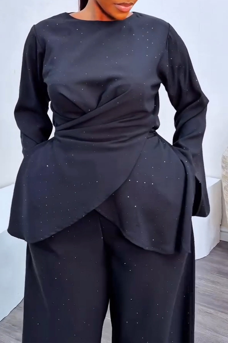 Women's Fashion Shimmer Cross-Tie Shirts or Pants