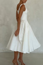 Women's Elegant Pleated Hem Cami Dress