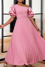 Women's Paneled Off Shoulder Long Party Dress