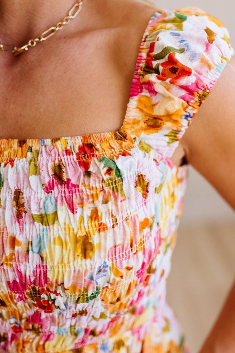 Womens Square Neck Sleeveless Printed Elegant Casual Maxi Dresses
