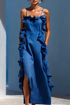 Women's Casual Flounce Trim Cami Dress
