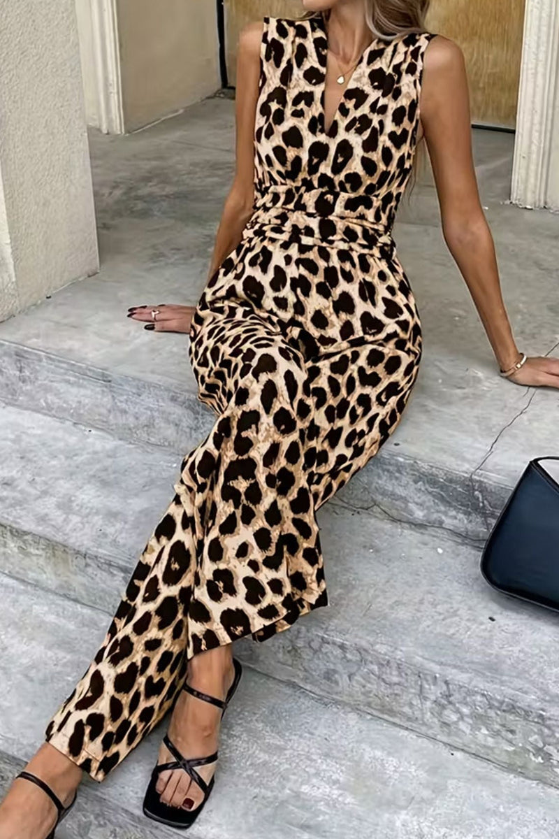 Women's V Neck Sleeveless Long Commuter Dress