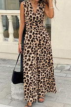 Women's V Neck Sleeveless Long Commuter Dress