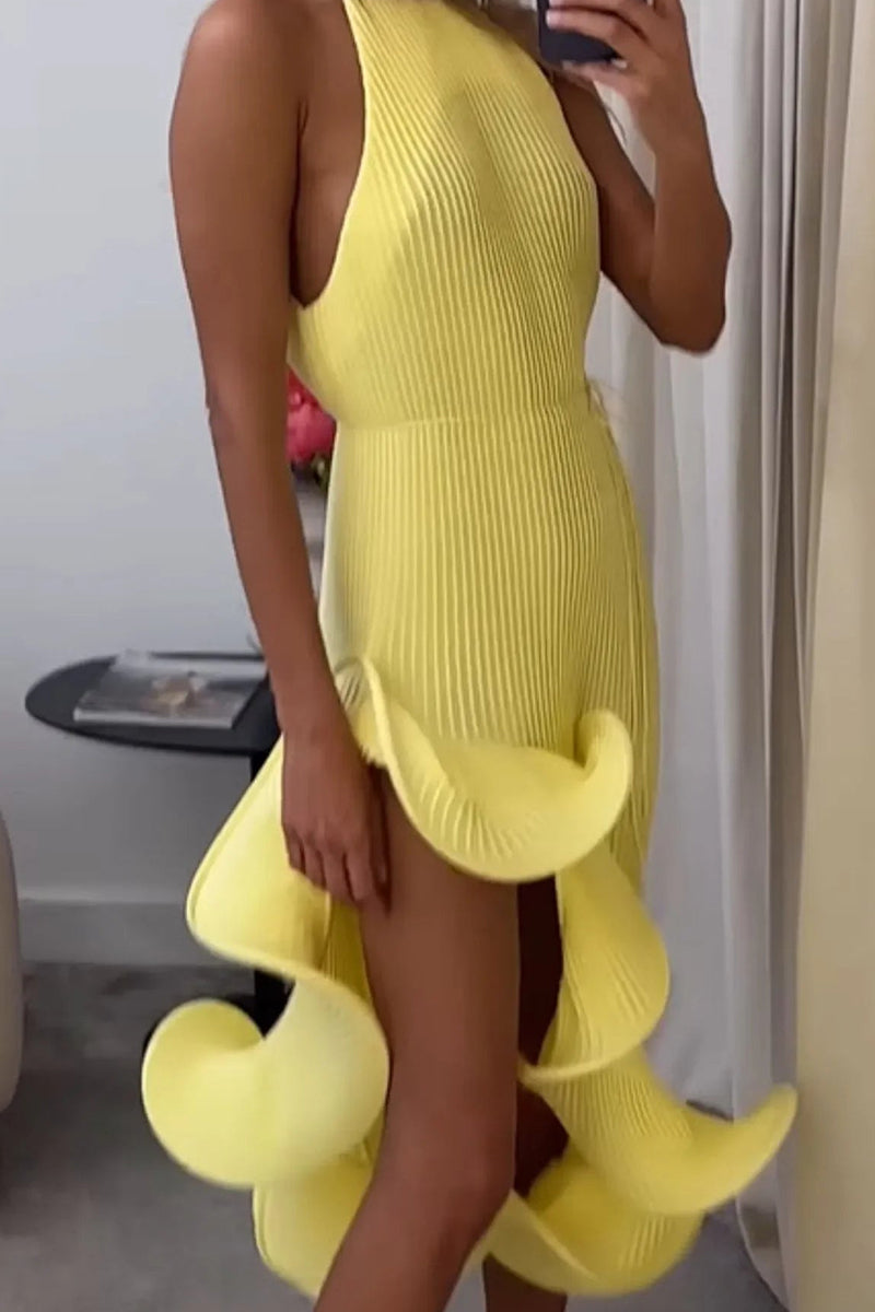 Women's Sleeveless Asymmetrical Party Dress