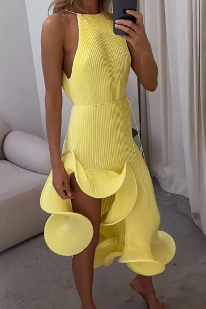 Women's Sleeveless Asymmetrical Party Dress