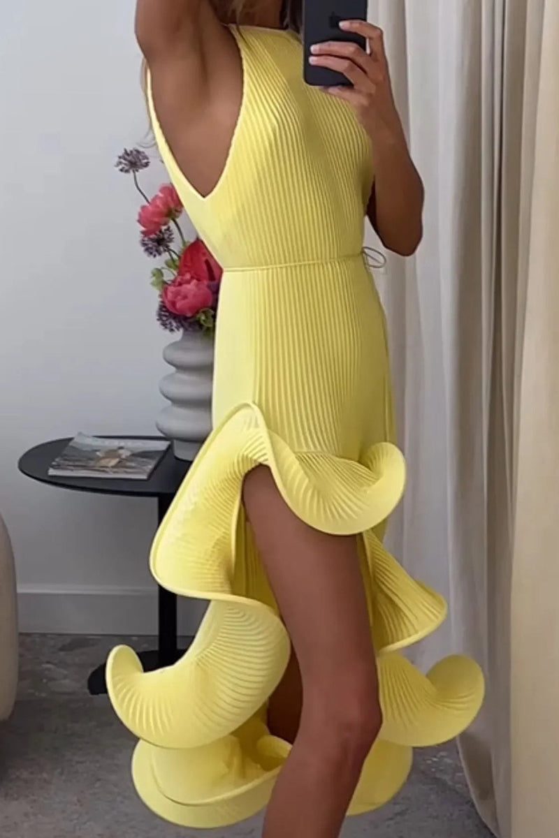 Women's Sleeveless Asymmetrical Party Dress