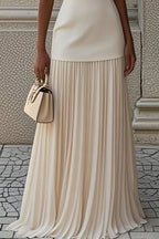 Women's Paneled Pleated Maxi Dress