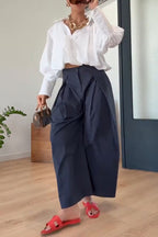 Women's Fashion Balloon Hem Blouse or Loose Pants