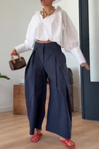 Women's Fashion Balloon Hem Blouse or Loose Pants