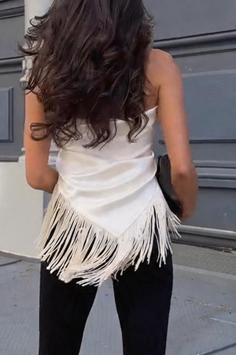 Women's Elegant Halter Drape Hem Vest