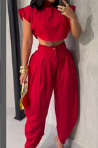 Women's Loose Fitting Shorts With A Slim Waist Vacation Top Or Loose Fitting Wide Leg Tapered Trousers