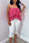 Women's Casual Layered Balloon-Hem Vest