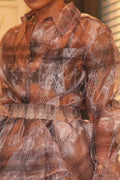 Women's Printed Long Resort Style Top Or Voluminous Mini Skirt