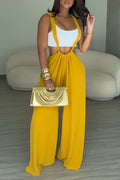 Women's Casual Adjustable Strap Wide Leg Overalls