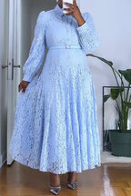 Women's Elegant One Shoulder Fringe Hem Maxi Dress