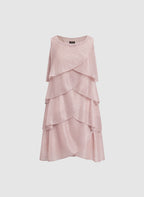 Metallic Jacket & Tiered Dress Set