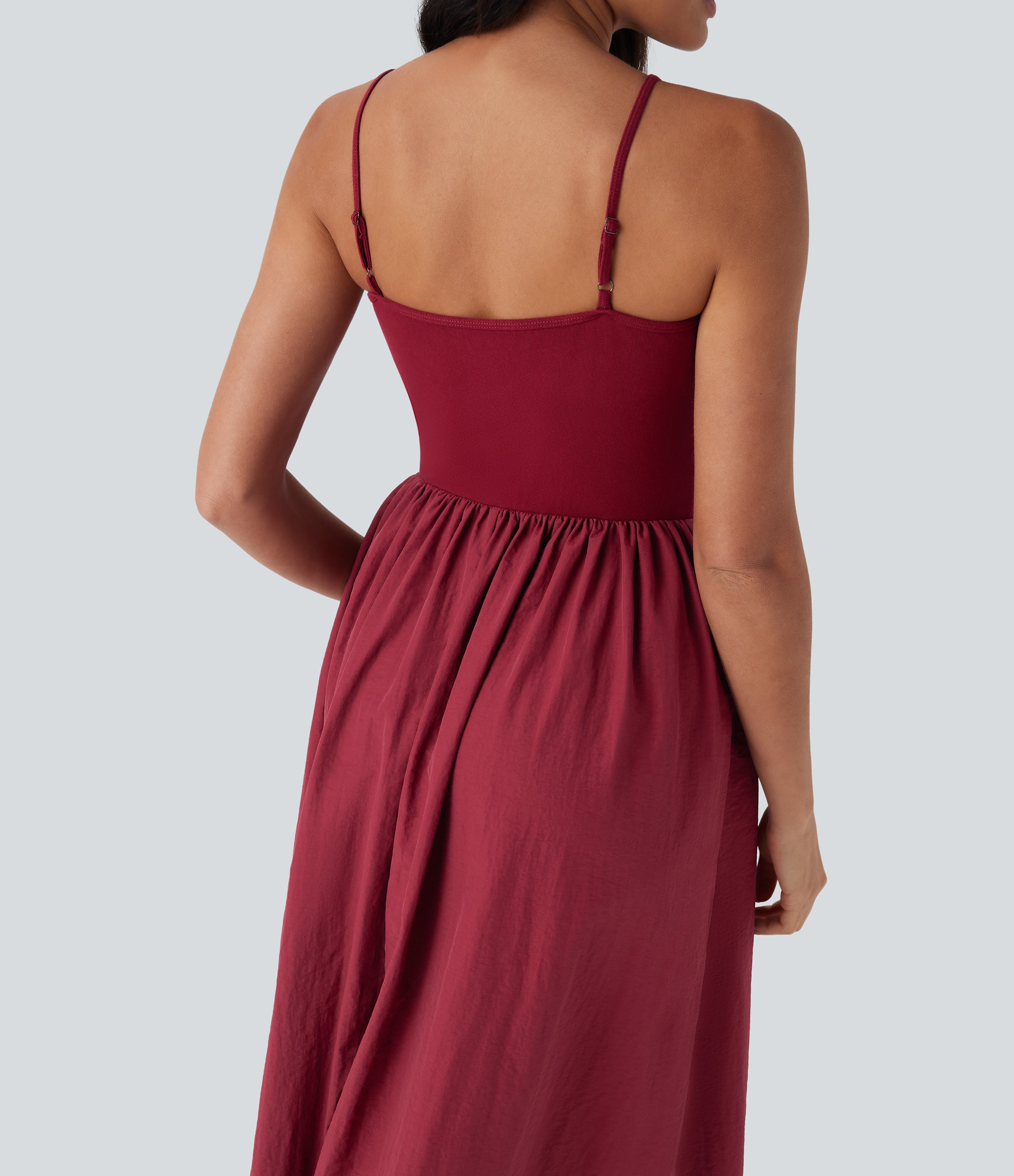 Maxi Casual Slip Dress with Pockets