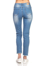 Skinny Frayed Slit Jeans