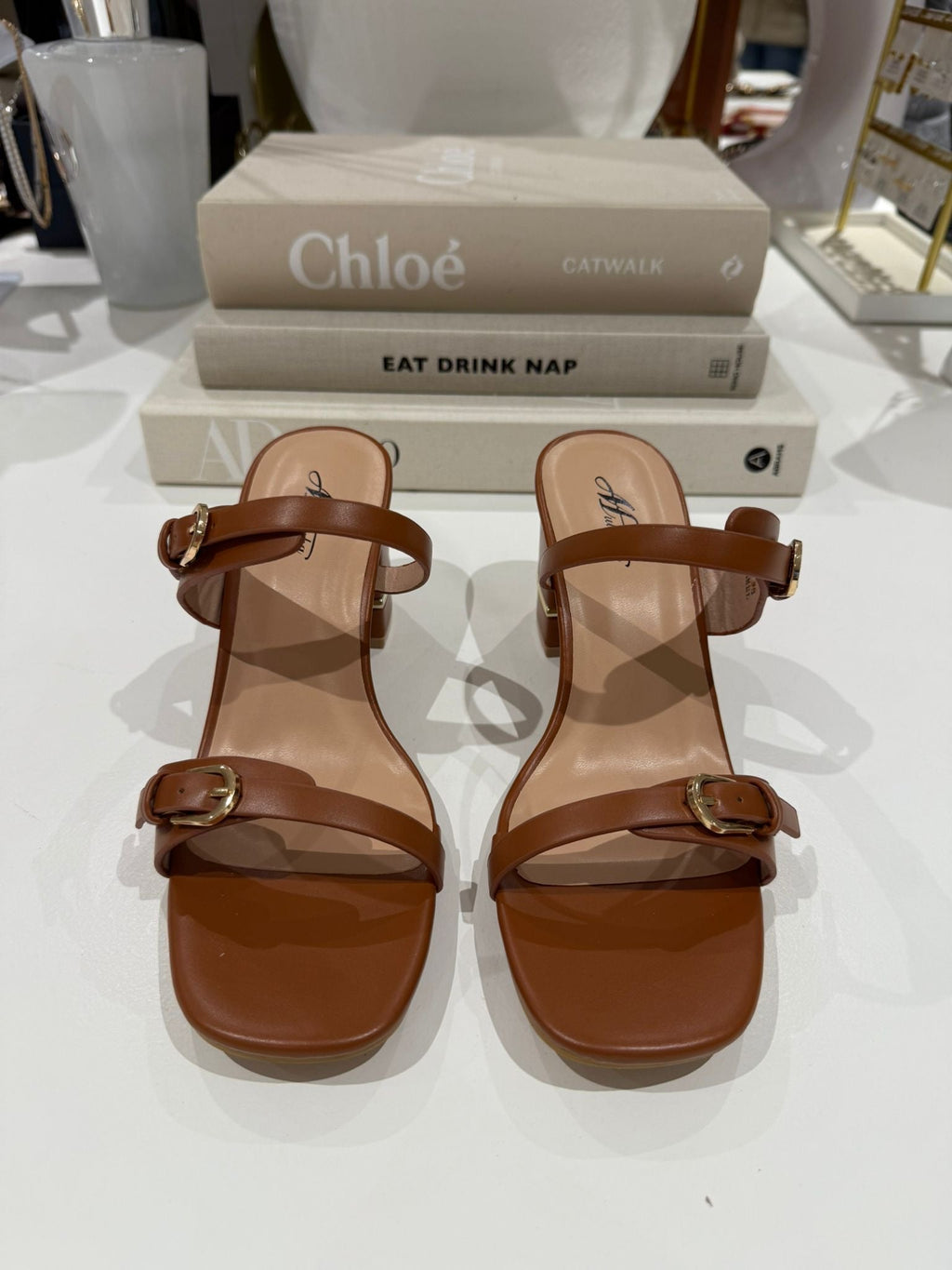 Double Buckle Strap Block Heel (4 Colours)