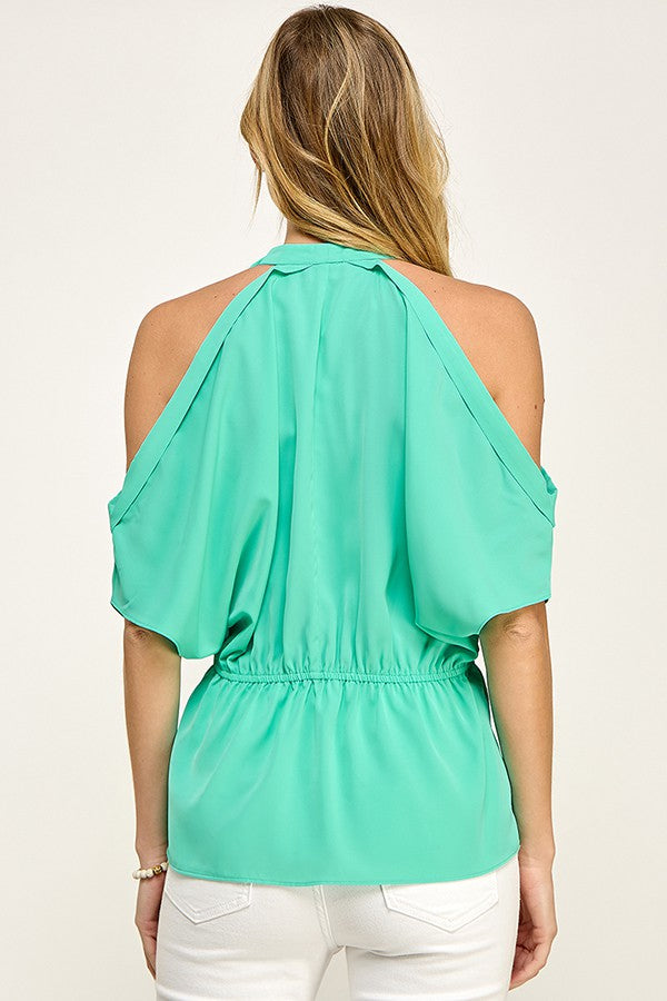Shoulder Batwing Blouse