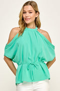 Shoulder Batwing Blouse