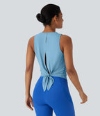Tie Back Cool Touch Running Tank Top-UPF50+